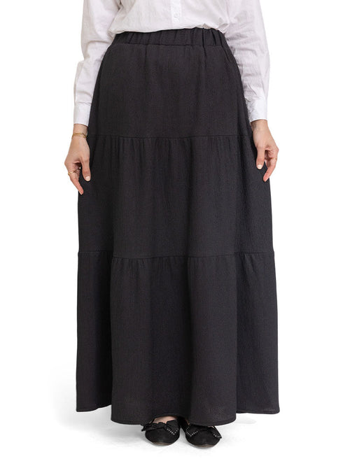 Black Crochet Skirt - Khotwh